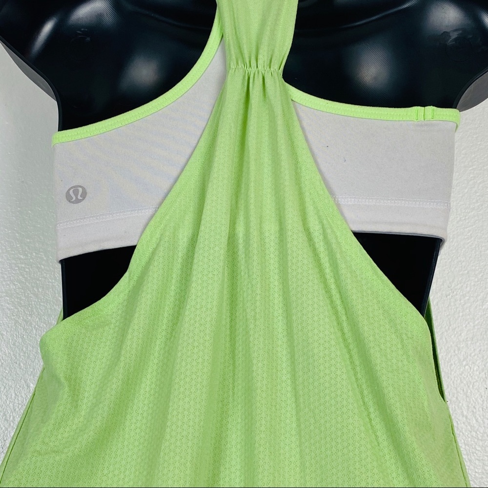 Lululemon No Limits Tank Top  Built in Bra Green - Picture 10 of 11